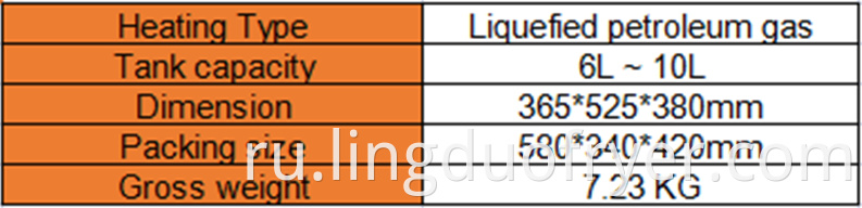 6L gas fryer details